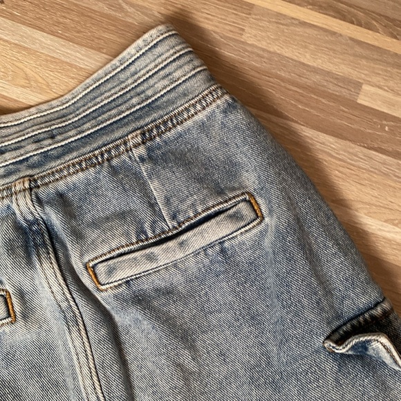 PACSUN Crossover Waist cargo jean mini skirt size women’s 22 - Picture 8 of 9